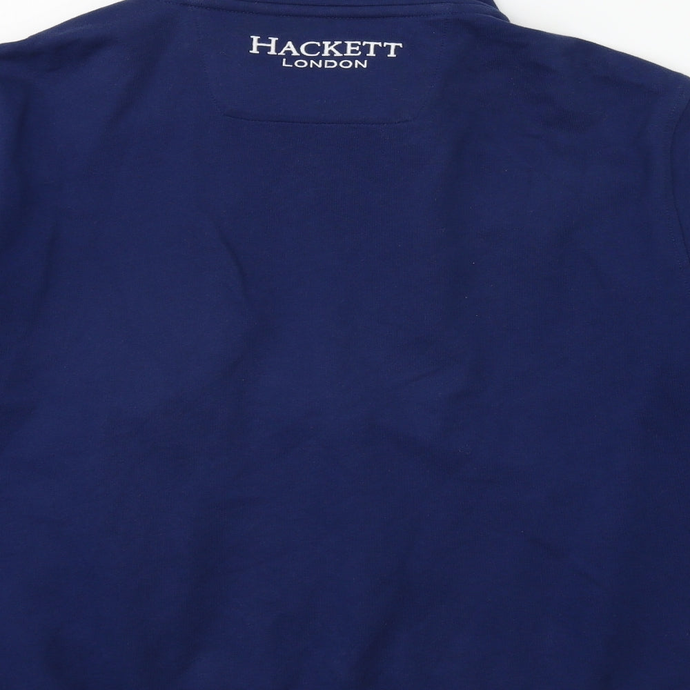 Hackett London Mens Blue   Full Zip Sweatshirt Size L