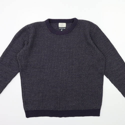 George Mens Blue  Knit Pullover Jumper Size M