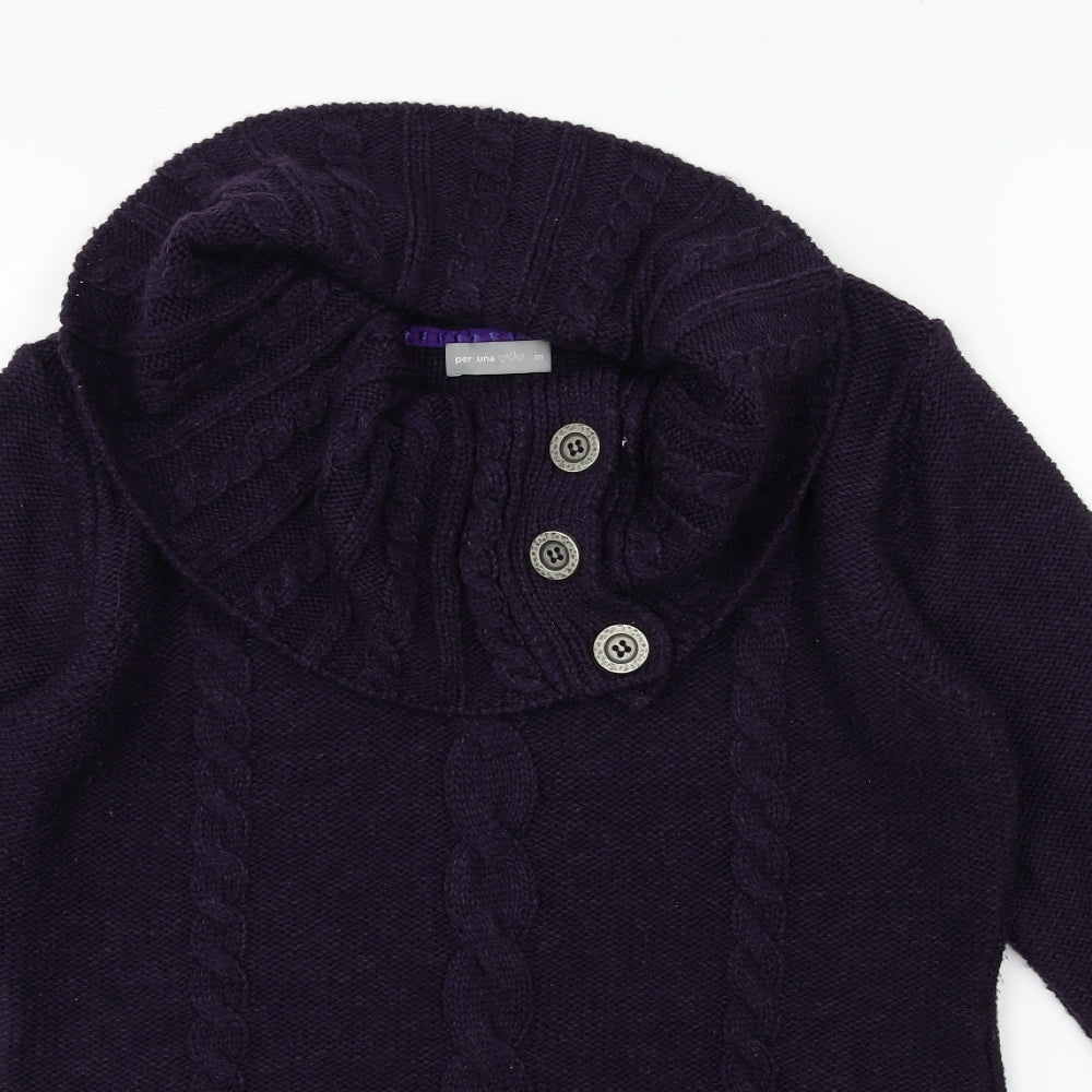 Per Una Womens Purple  Knit Pullover Jumper Size M