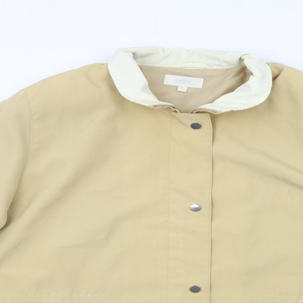 Marks and Spencer Womens Beige   Overcoat Coat Size 22