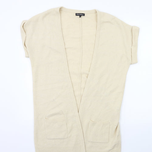 Micha Lounge Womens Beige  Knit Cardigan Jumper Size S