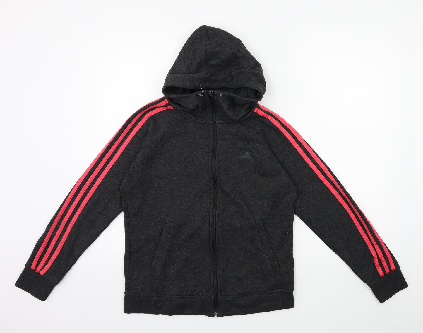 adidas Womens Grey   Full Zip Hoodie Size 8