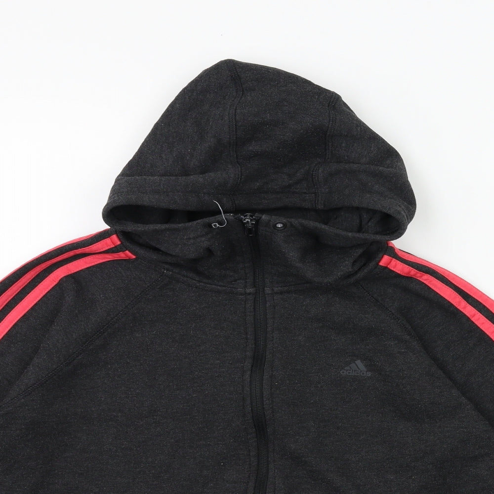 adidas Womens Grey   Full Zip Hoodie Size 8