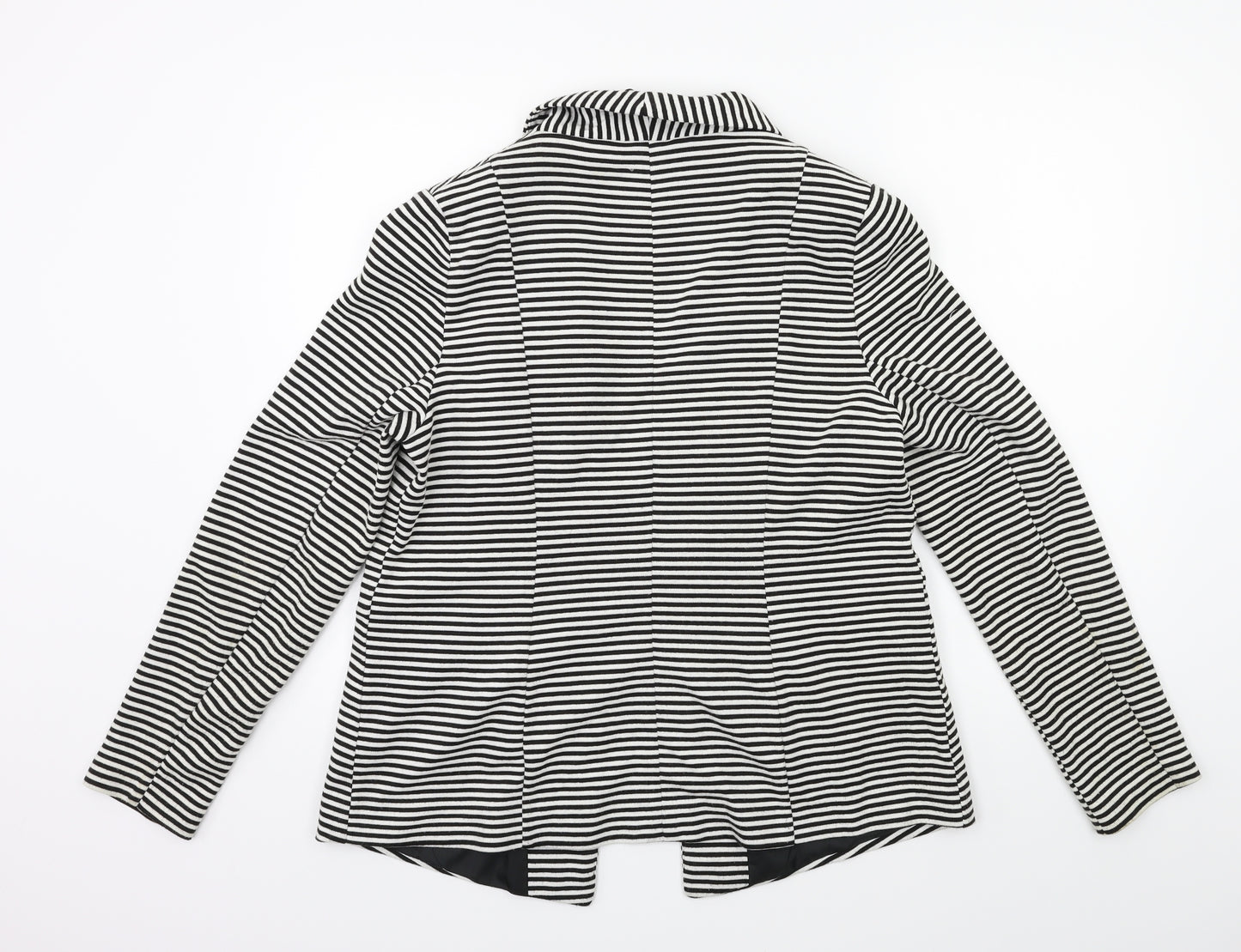 George Womens Black Striped  Jacket Blazer Size 14