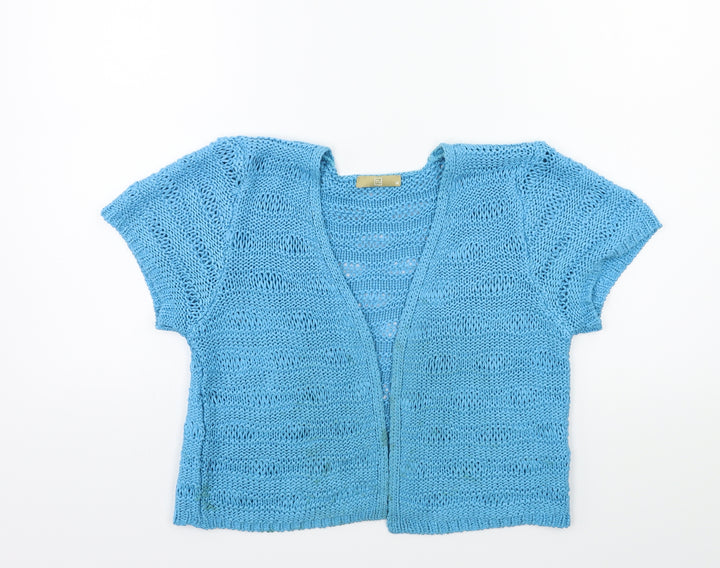 TU Womens Blue Knit Cardigan Jumper Size 14