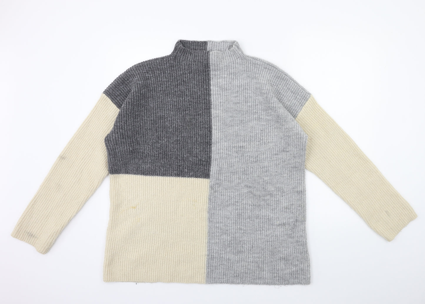 Noisy may Womens Grey  Knit Pullover Jumper Size 12