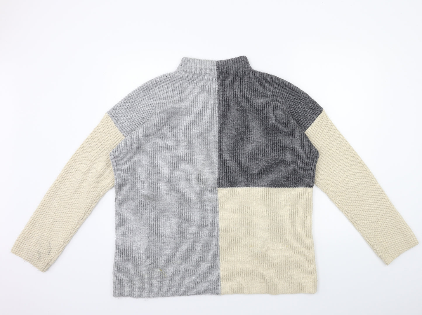 Noisy may Womens Grey  Knit Pullover Jumper Size 12