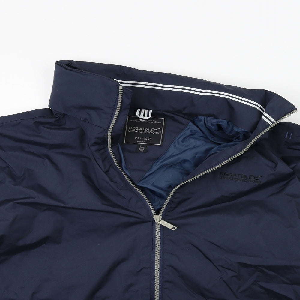 Regatta Womens Blue  Knit Rain Coat Coat Size M