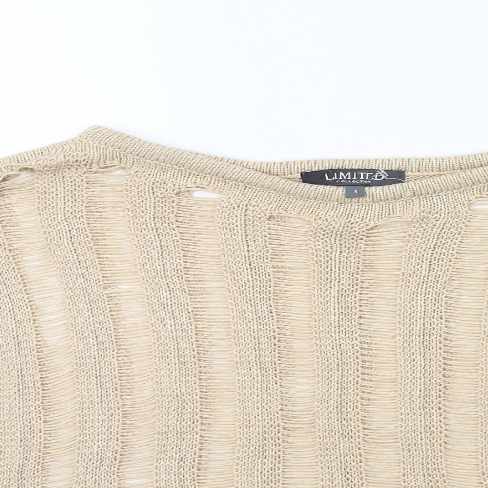 Marks and Spencer Womens Beige  Knit Pullover Jumper Size 8