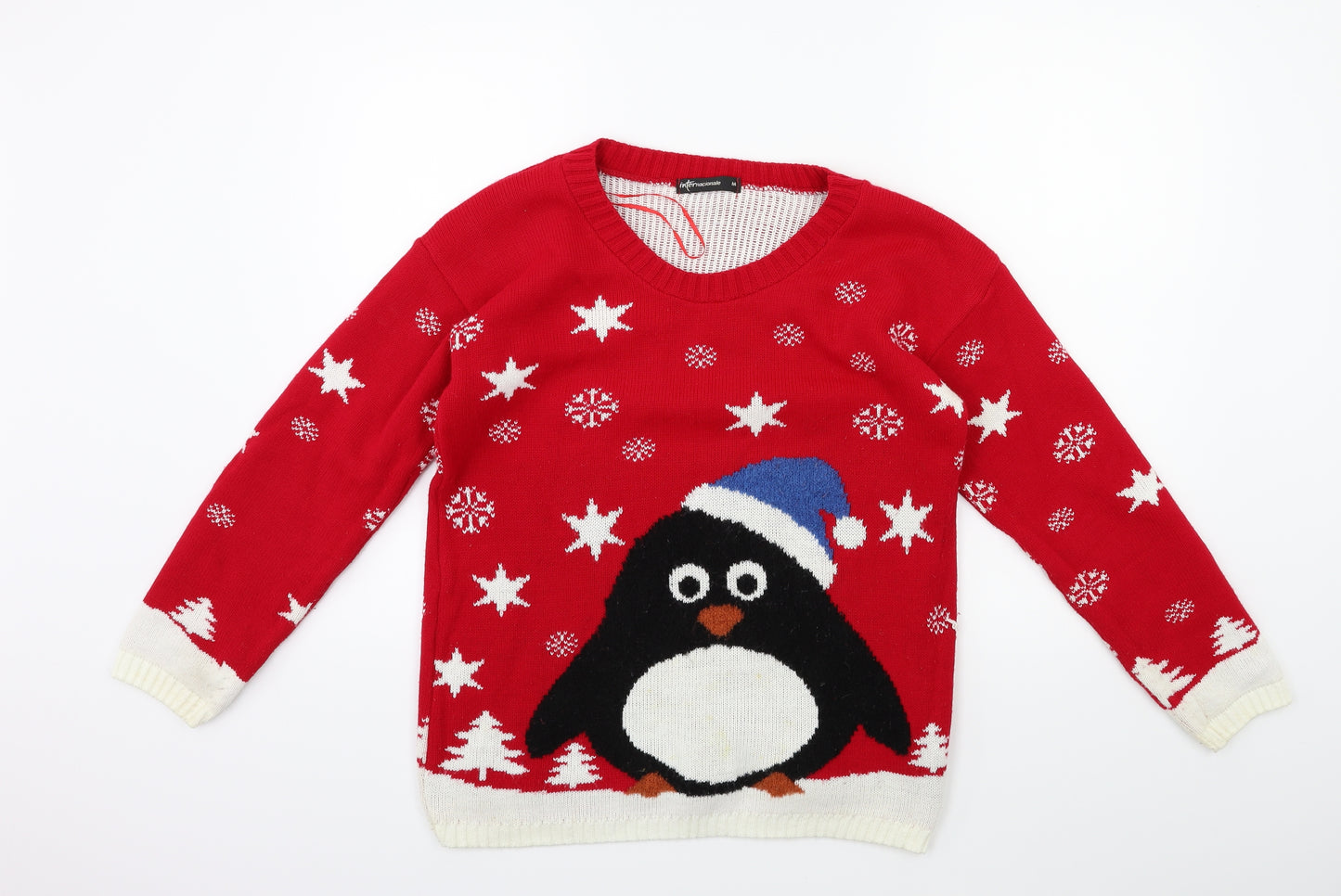 Internacionale Womens Red  Knit Pullover Jumper Size M  - CHRISTMAS
