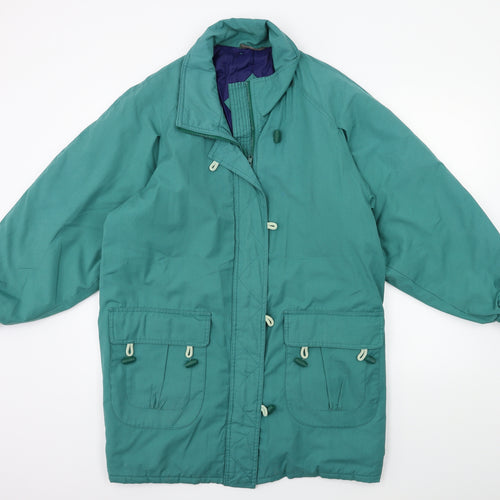 Preworn Womens Green   Overcoat Coat Size 12