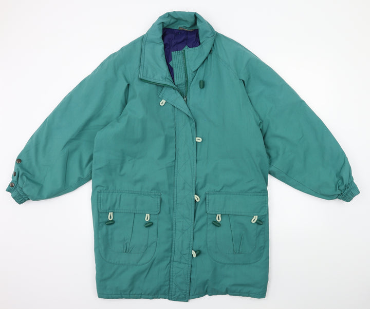 Preworn Womens Green   Overcoat Coat Size 12