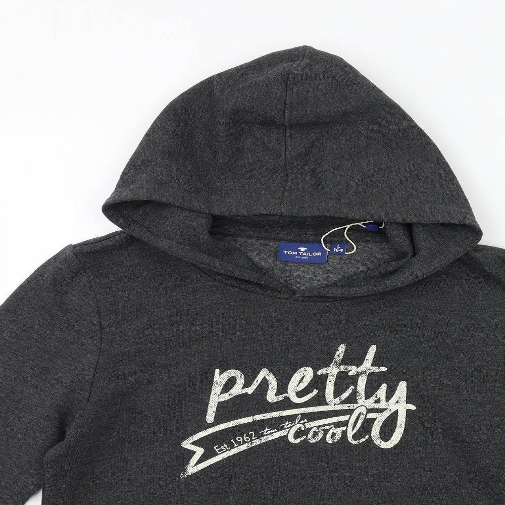 TOM TAILOR Boys Grey   Pullover Hoodie Size 13 Years