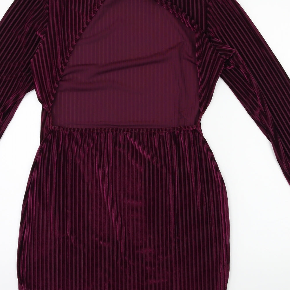 Missguided Womens Purple   Bodycon  Size 14  - Backless