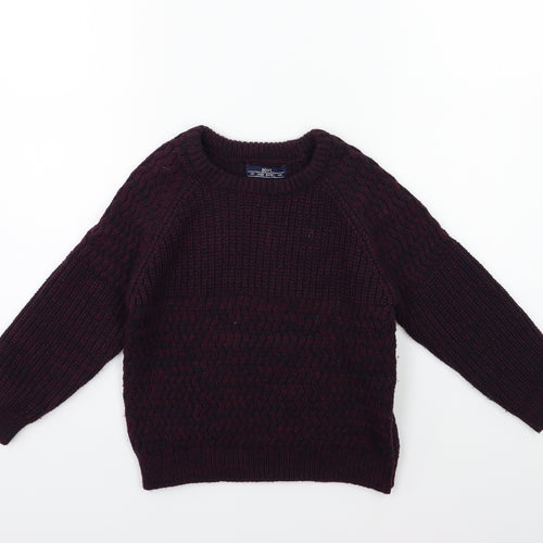 Matalan Boys Red  Knit Pullover Jumper Size 6 Years
