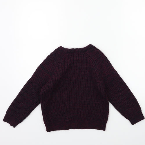 Matalan Boys Red  Knit Pullover Jumper Size 6 Years