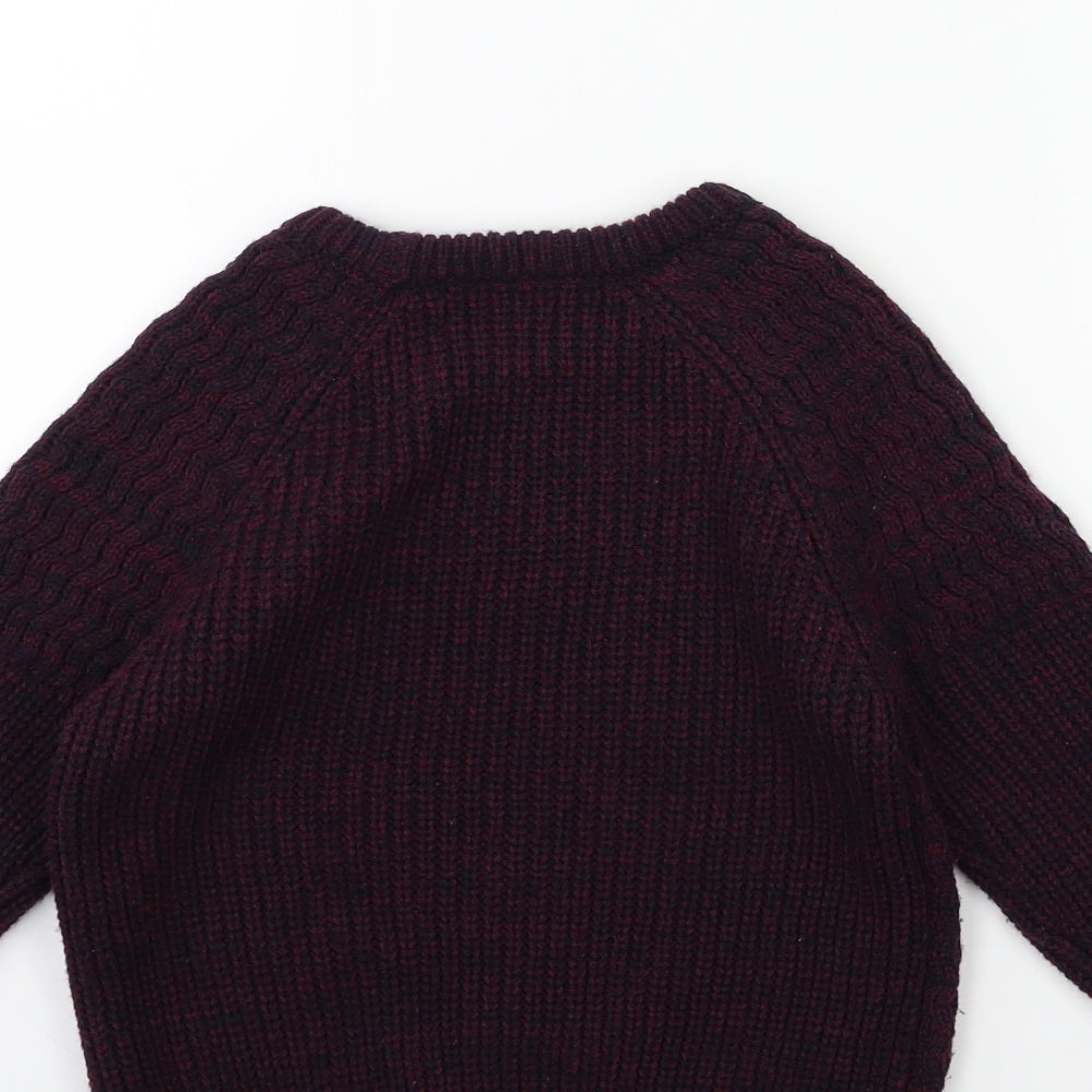 Matalan Boys Red  Knit Pullover Jumper Size 6 Years