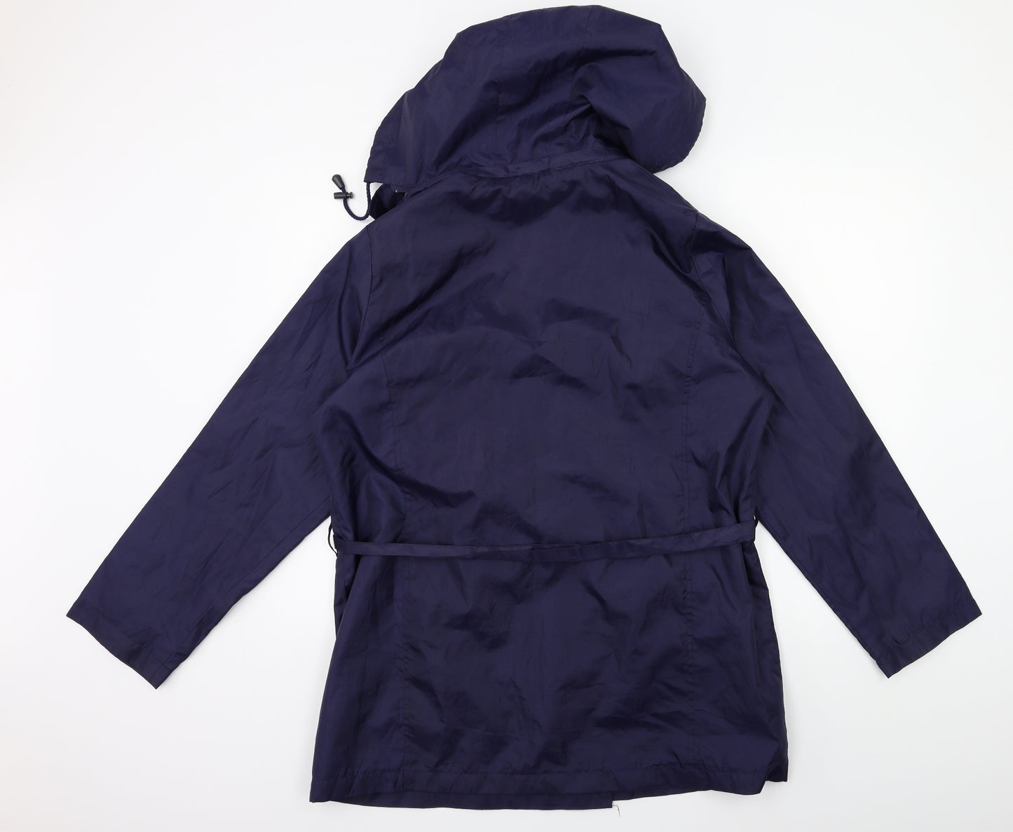 BEING CASUAL Womens Blue   Trench Coat Coat Size 14