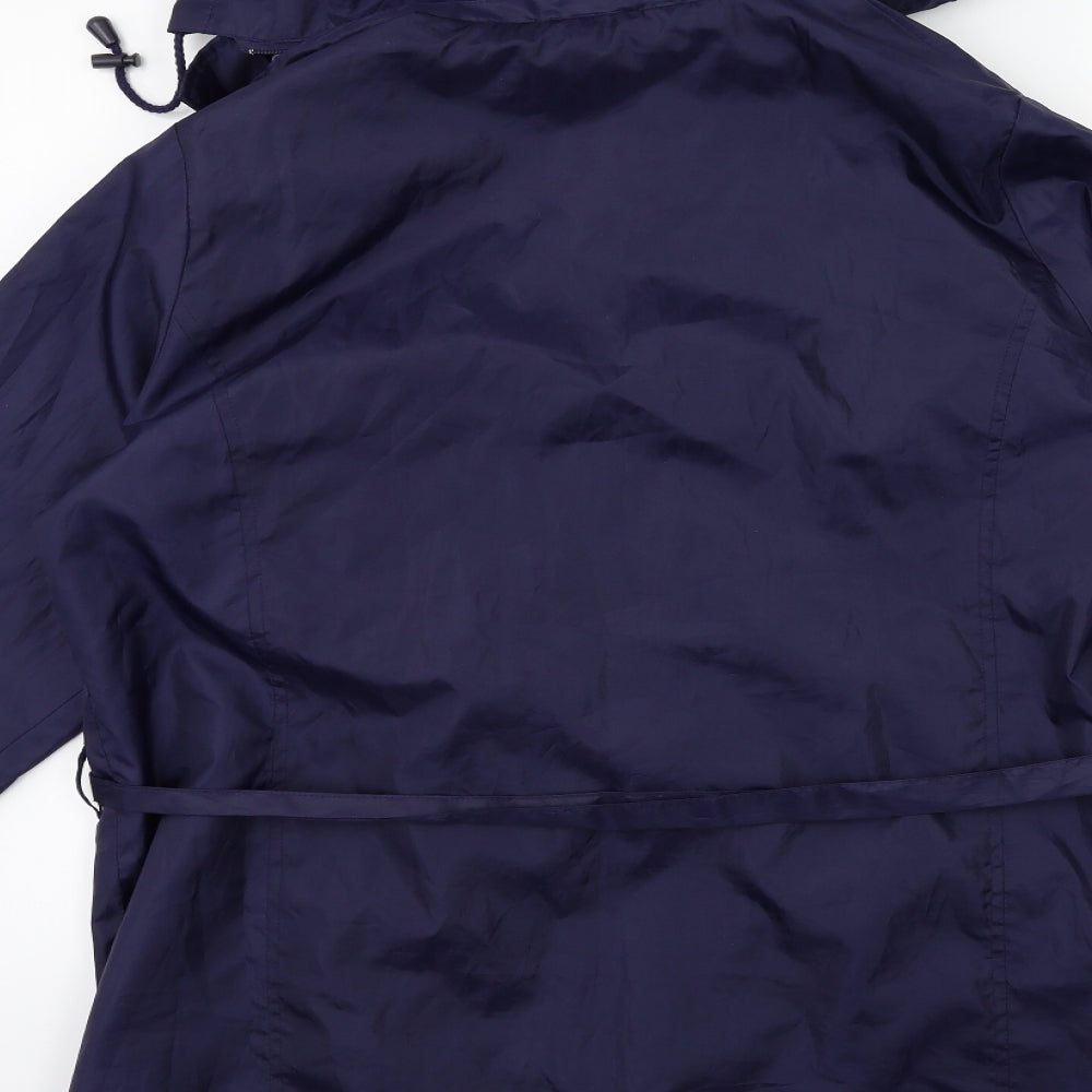 BEING CASUAL Womens Blue   Trench Coat Coat Size 14