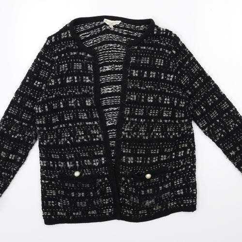F&F Womens Black  Knit Cardigan Jumper Size 8