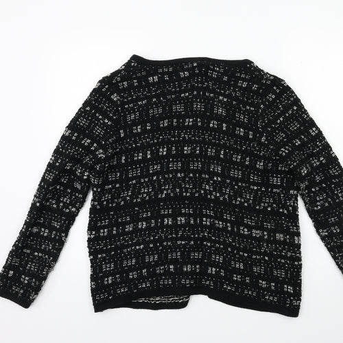 F&F Womens Black  Knit Cardigan Jumper Size 8