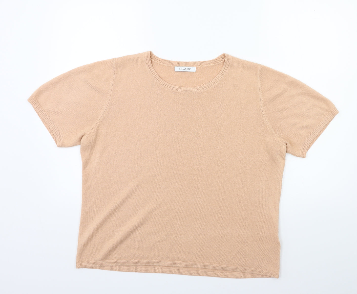 Marks and Spencer Womens Beige  Knit Pullover Jumper Size 16