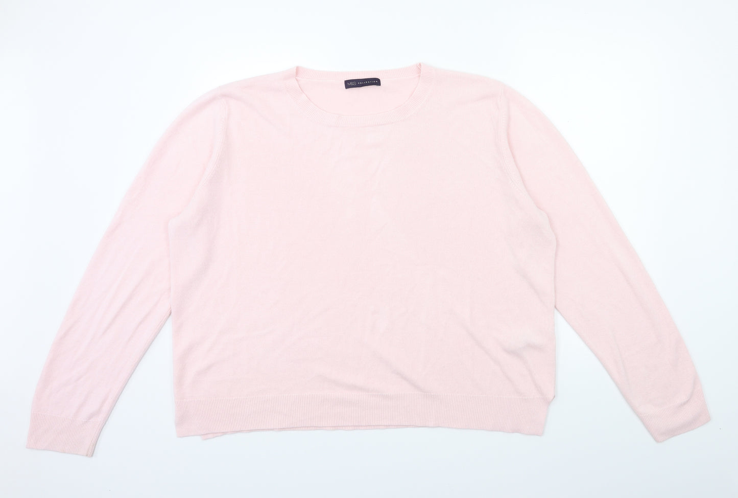 Marks and Spencer Womens Pink  Knit Pullover Jumper Size 24