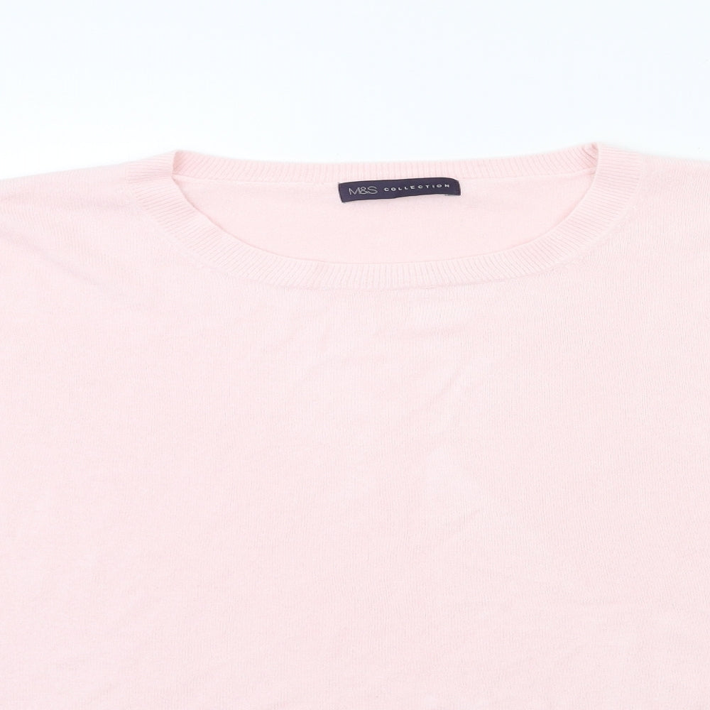 Marks and Spencer Womens Pink  Knit Pullover Jumper Size 24