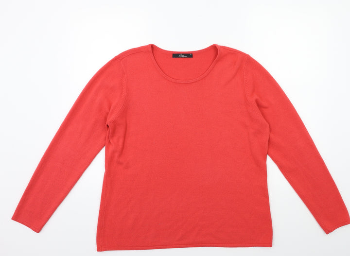 Bonmarché Womens Red Knit Pullover Jumper Size M