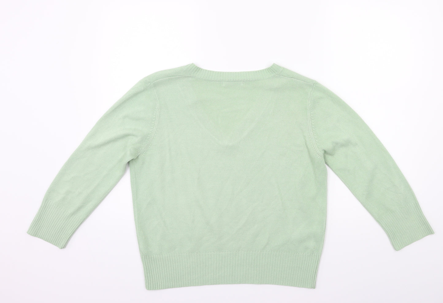 George Womens Green  Knit Pullover Jumper Size 12