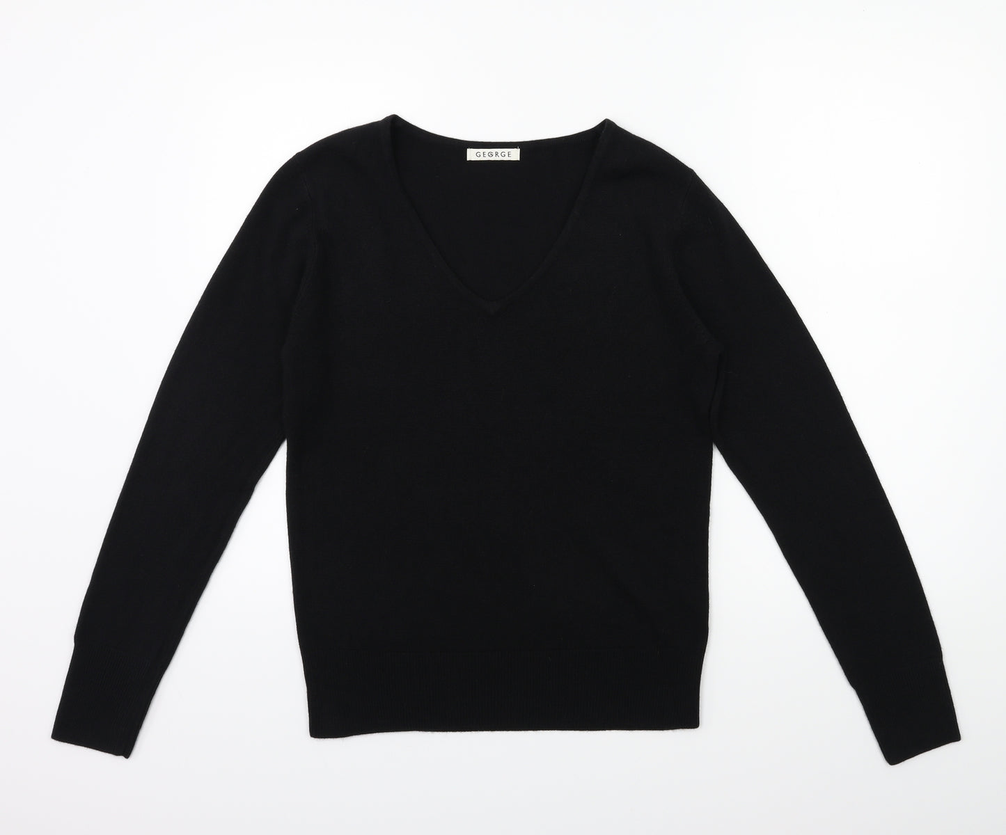 George Womens Black  Knit Pullover Jumper Size 12