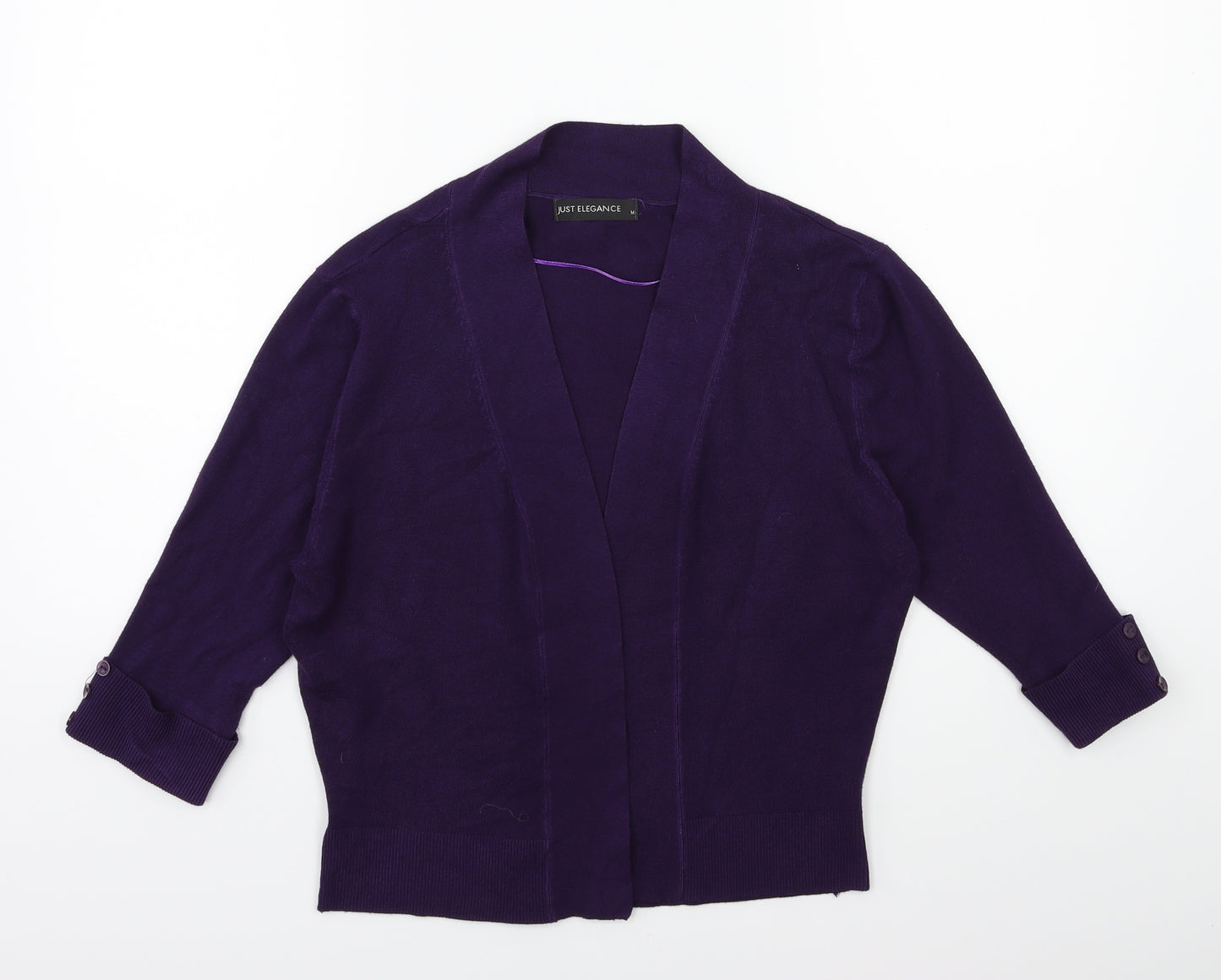 Just Elegance Womens Purple  Knit Cardigan Jumper Size M