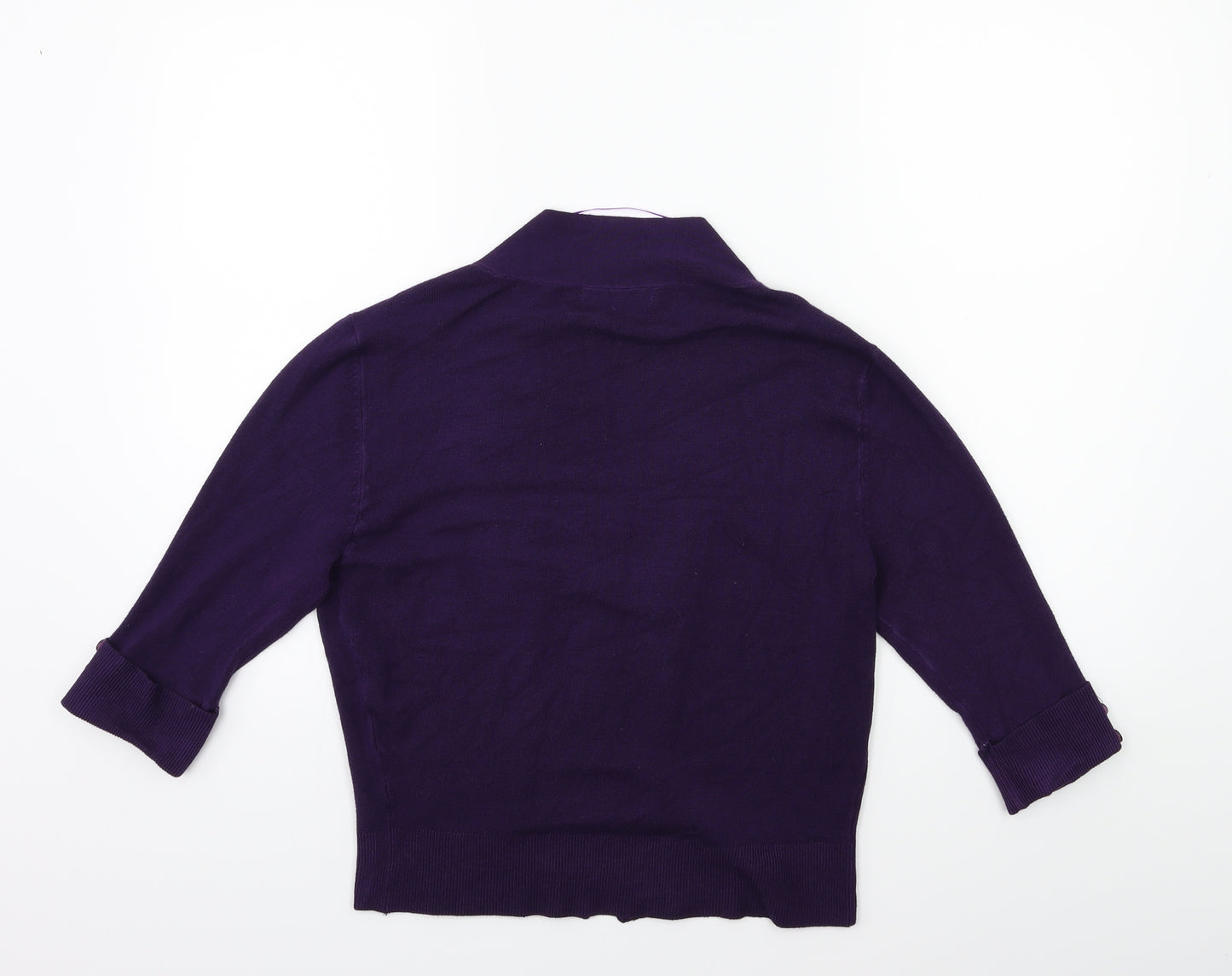 Just Elegance Womens Purple  Knit Cardigan Jumper Size M