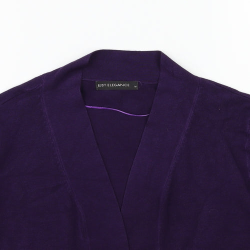Just Elegance Womens Purple  Knit Cardigan Jumper Size M