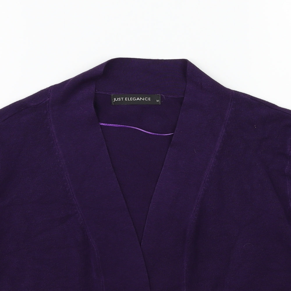 Just Elegance Womens Purple  Knit Cardigan Jumper Size M