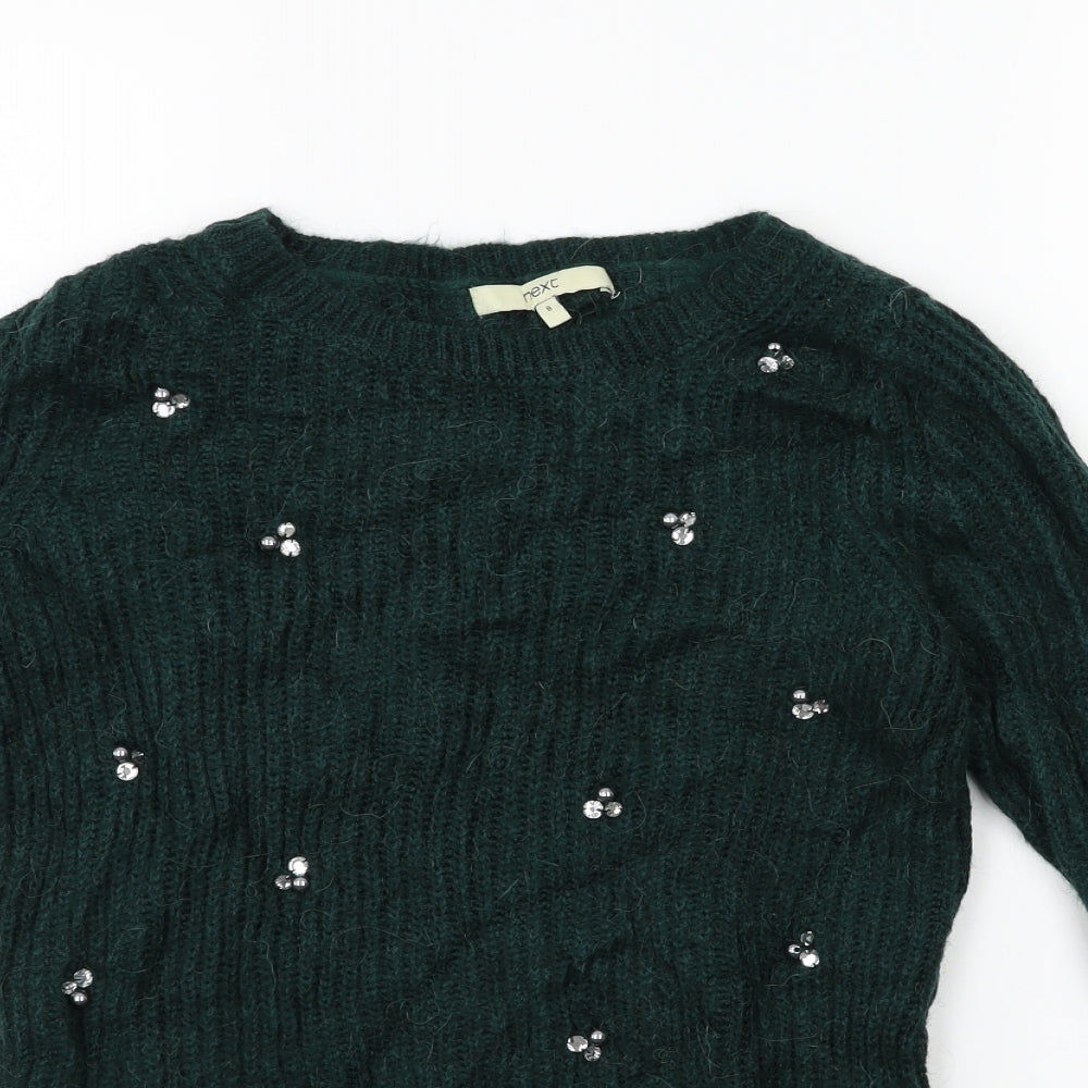 NEXT Womens Green  Knit Pullover Jumper Size 8
