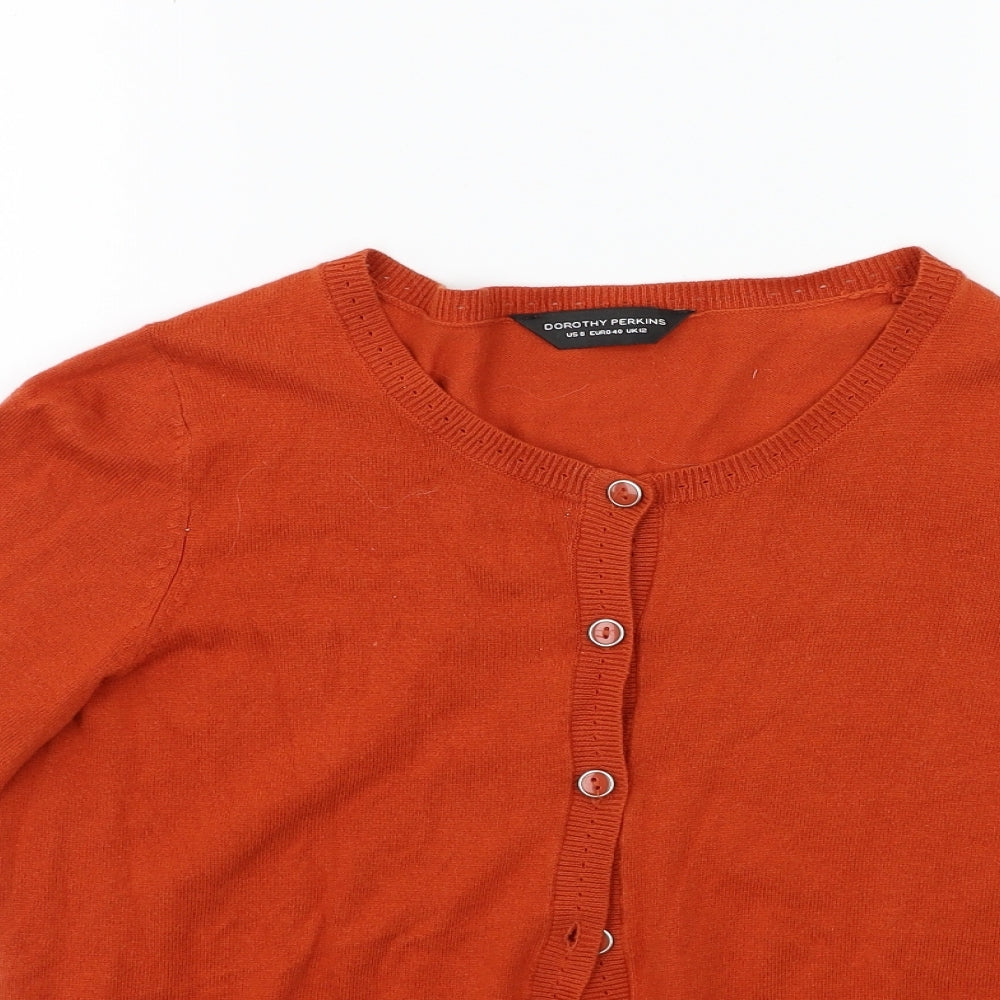 Dorothy Perkins Womens Brown  Knit Cardigan Jumper Size 12