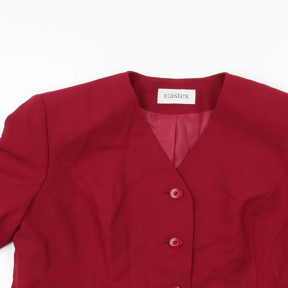 Eastex Womens Red   Jacket Blazer Size 16
