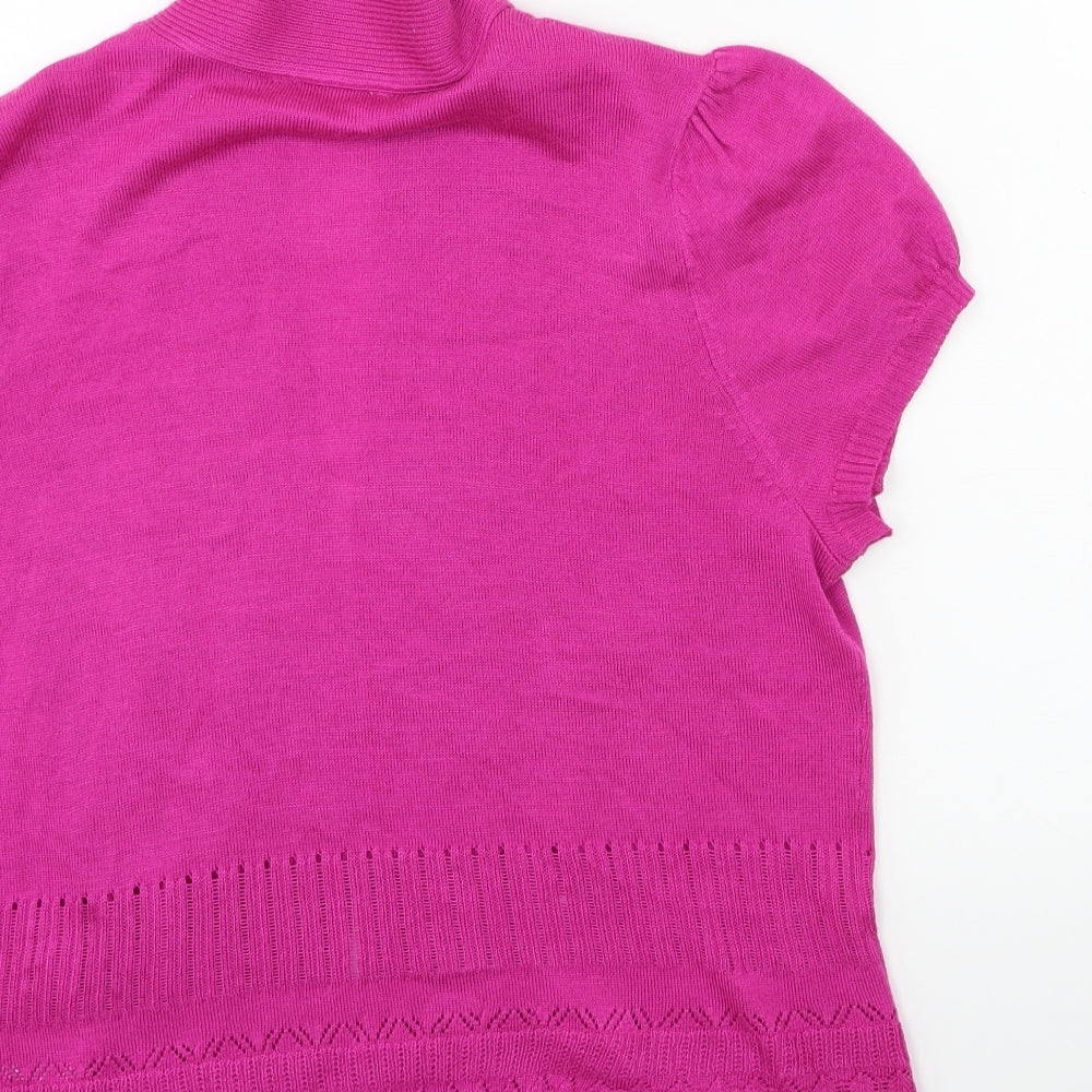 BHS Womens Purple  Knit Cardigan Jumper Size 16