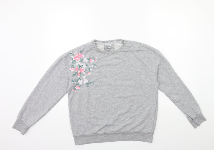 Primark Womens Grey   Pullover Sweatshirt Size S