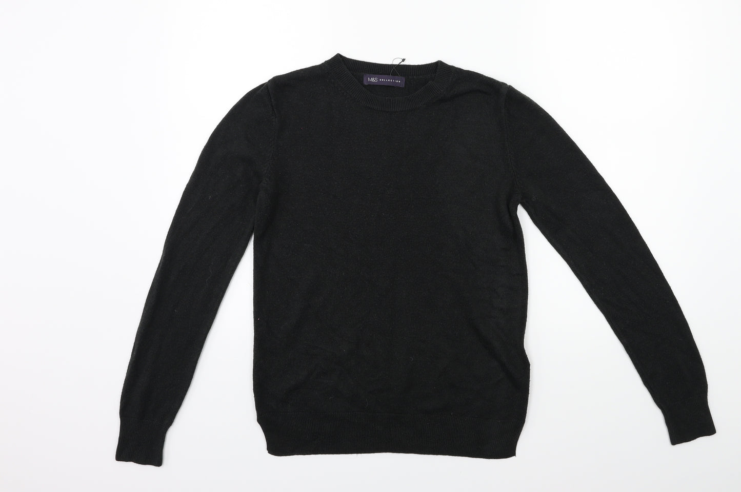 Marks and Spencer Womens Black  Knit Pullover Jumper Size 10