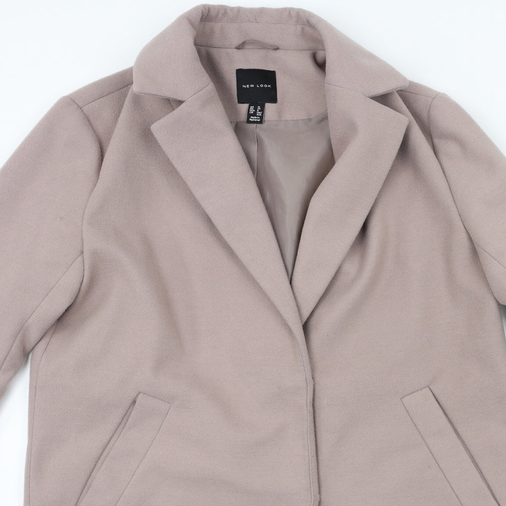 New Look Womens Grey   Overcoat Coat Size 12