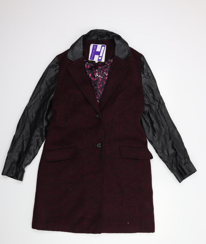 By Henry Holland Womens Red   Overcoat Coat Size 14
