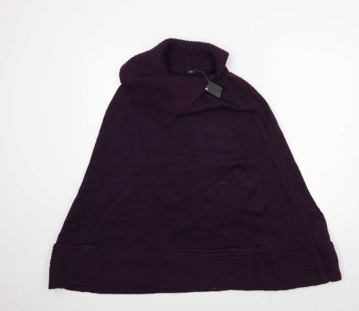 M&Co Womens Purple  Knit Pullover Jumper One Size
