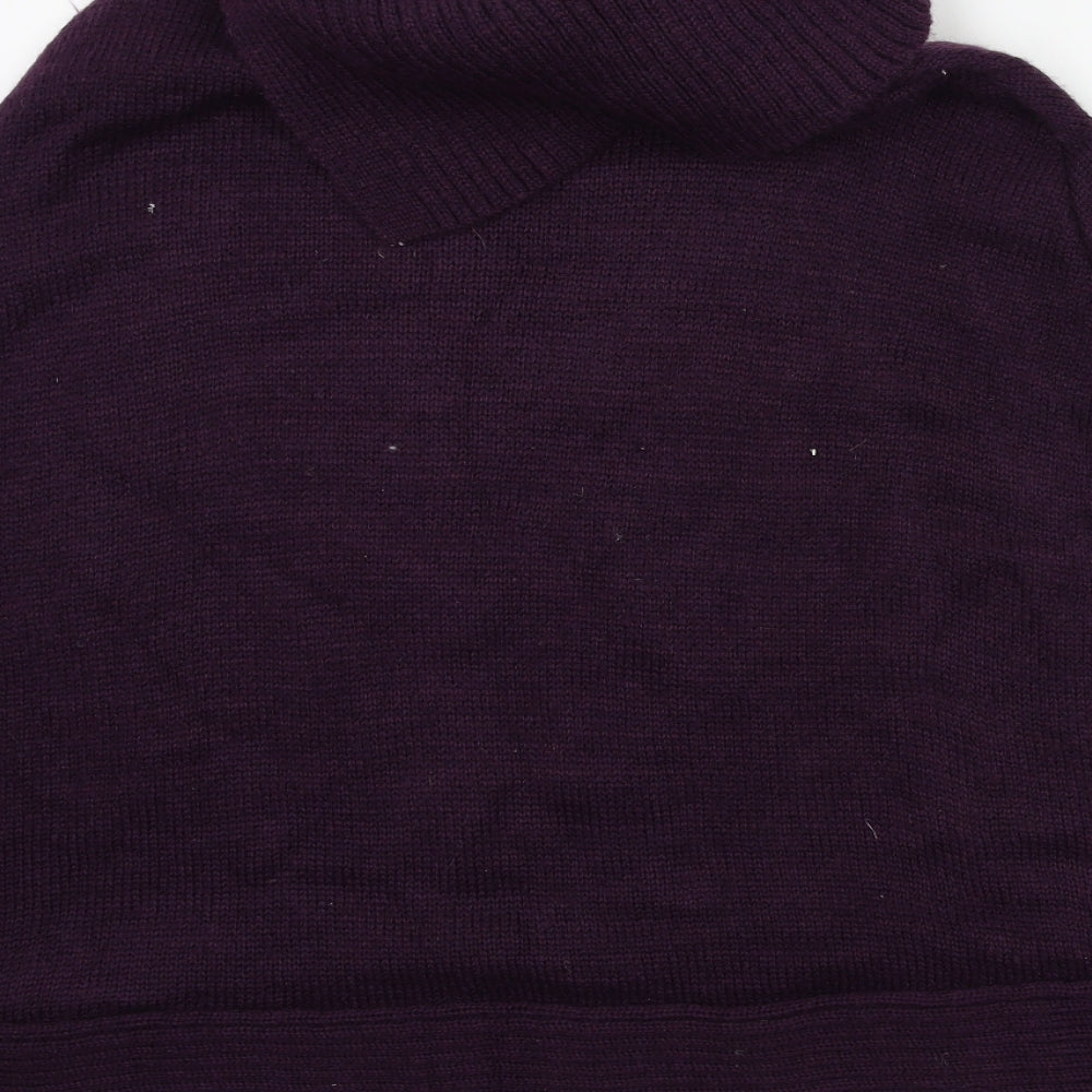M&Co Womens Purple  Knit Pullover Jumper One Size