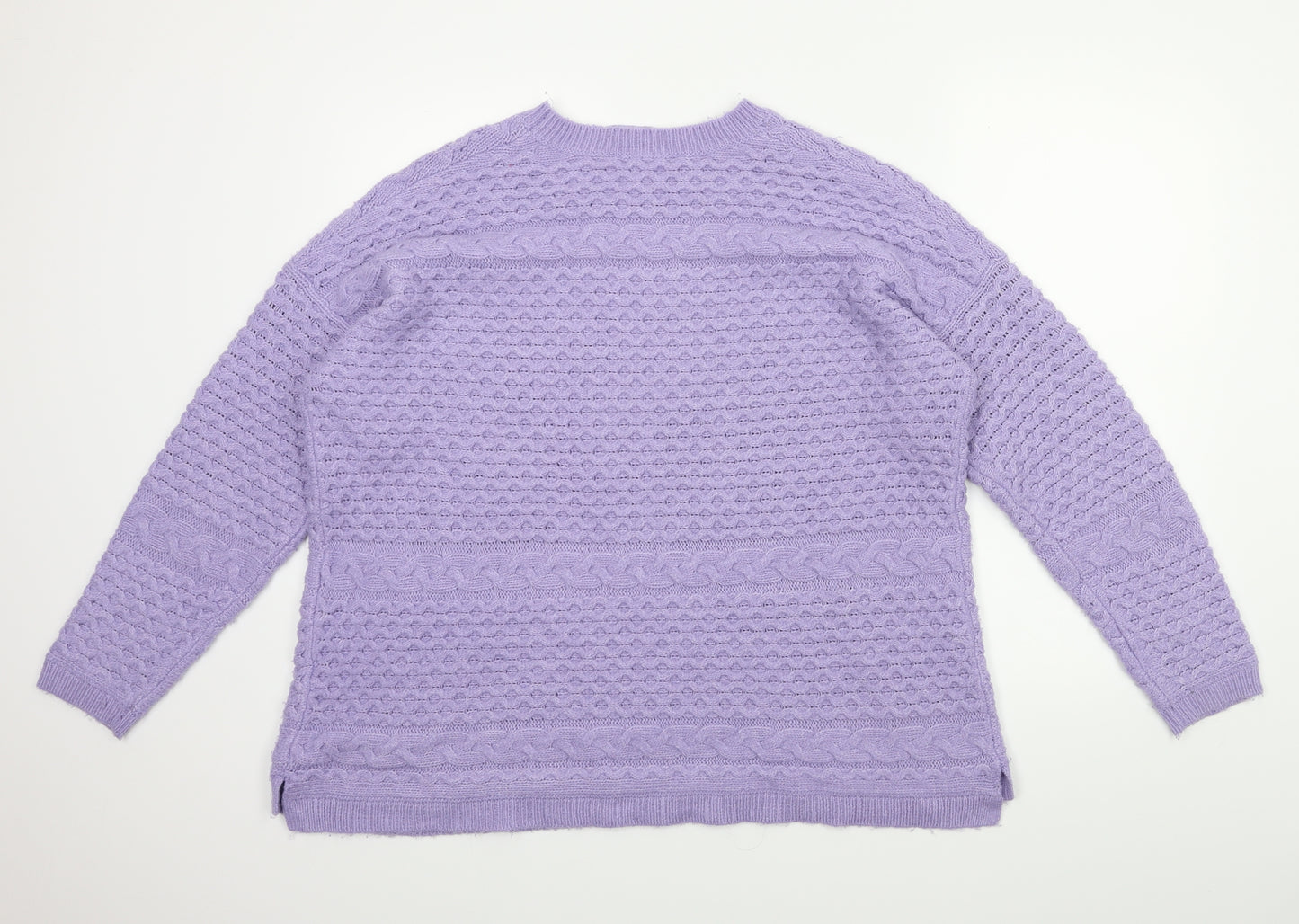Bonmarché Womens Purple  Knit Pullover Jumper Size 18