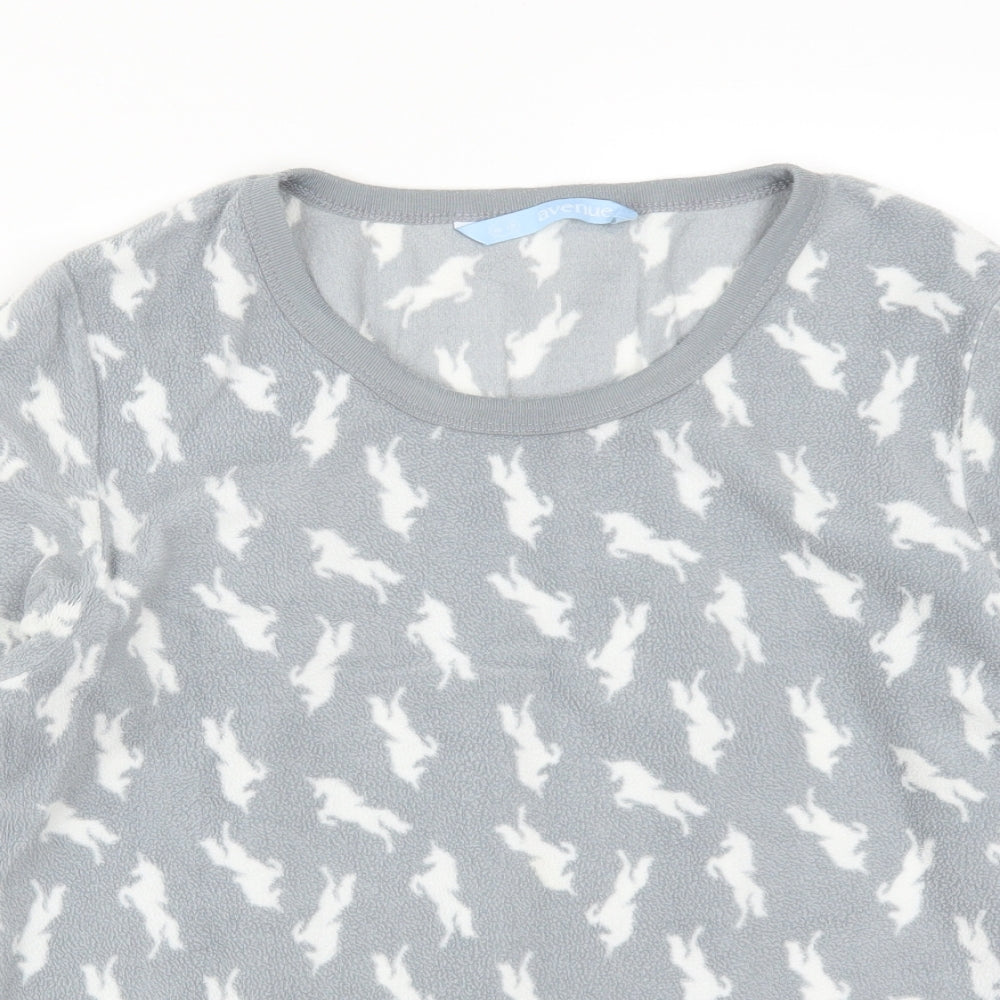 Avenue Womens Gold Solid  Top Pyjama Top Size 10  - Unicorns