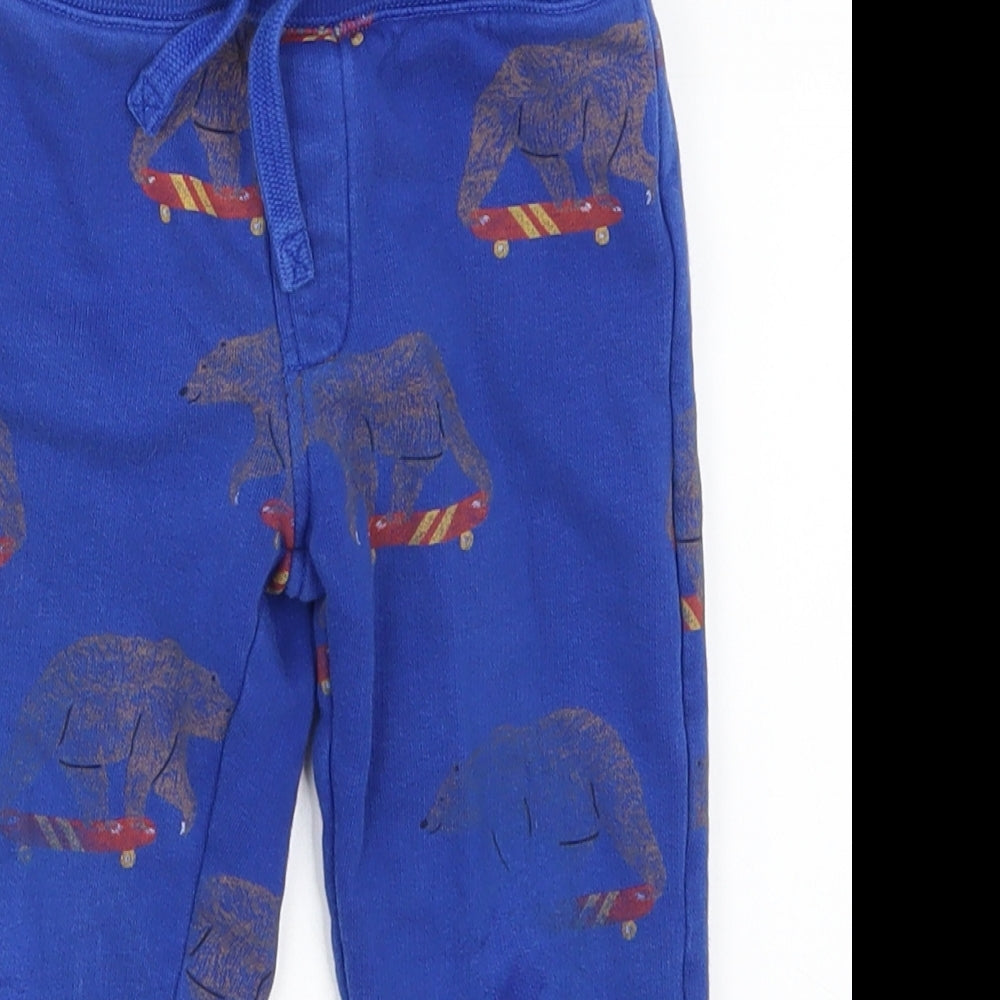 Marks and Spencer Boys Blue   Sweatpants Trousers Size 2-3 Years - Skateboarding Bear