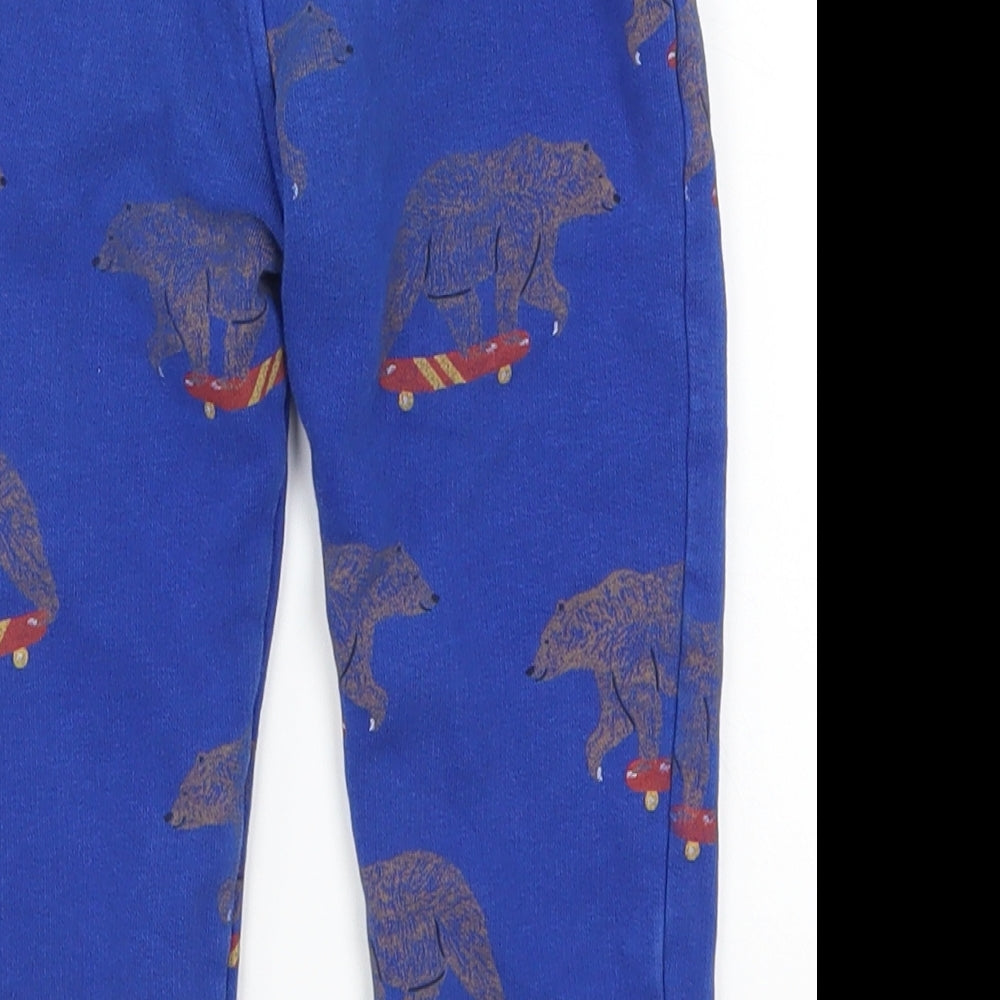Marks and Spencer Boys Blue   Sweatpants Trousers Size 2-3 Years - Skateboarding Bear