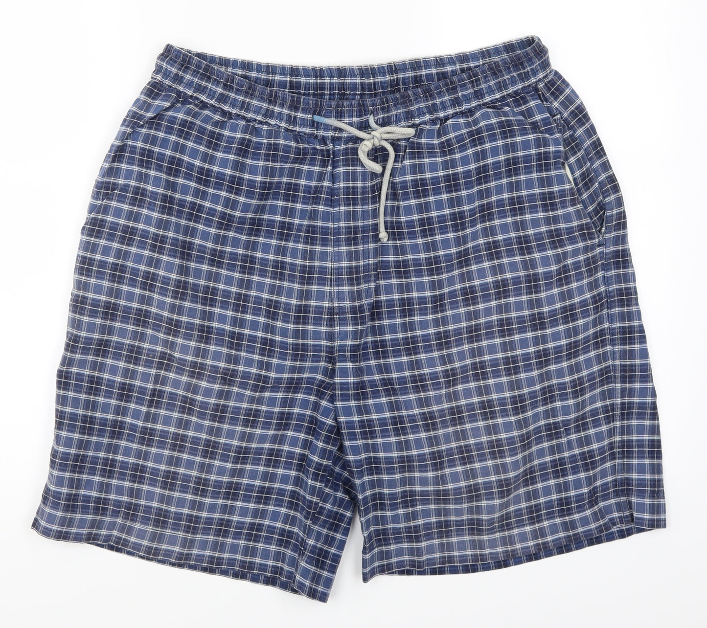 Zantos Mens Blue Check  Bermuda Shorts Size L